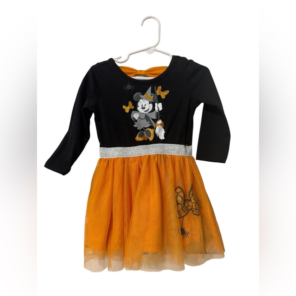 Disney Black and Orange Halloween Minnie Mouse Dress size 2